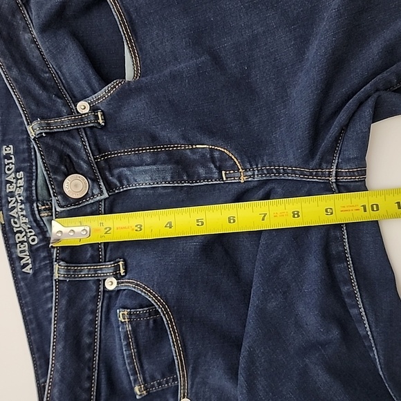 American Eagle Outfitters Women's Dark Wash Blue Skinny Jeans Stretch Sz 10 Long - Picture 12 of 15